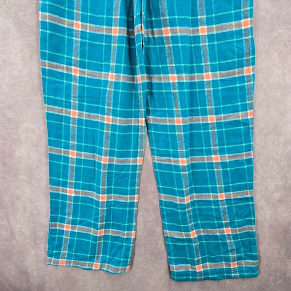 Magellan Outdoors Blue Plaid Sleep Fleece Pajama Bottoms Trousers Pants M Medium - Picture 6 of 7